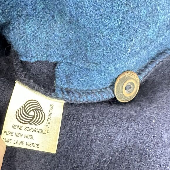 Geiger Collection Austria blue winter pine tree Wool cardigan Jacket size 38 - Picture 8 of 10